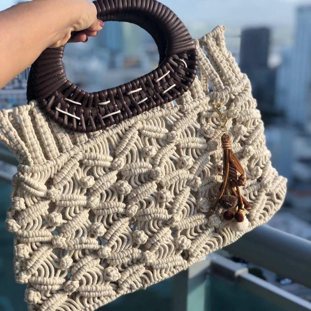 Caged Hobo Top Handle Bag